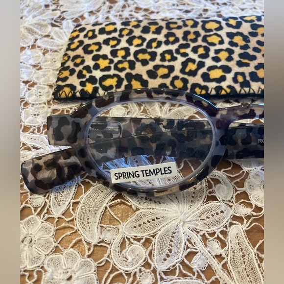 COPY - NWT BLACK Animal Print Readers Reading Glasses by Art to Wear +1.25 case - Picture 2 of 6